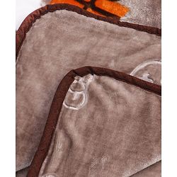 Babyhug Premium Embossed Mink Blanket Kitty Print - Light Green