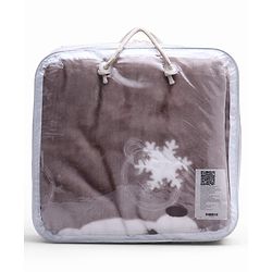 Babyhug Premium Embossed Mink Blanket Kitty Print - Light Green