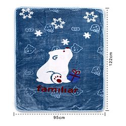 Babyhug Premium Embossed Mink Blanket Kitty Print - Light Green