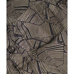Babyhug Cotton Woven Half Sleeves Leaf Printed Shirt & Denim Shorts Set - Brown