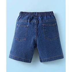 Babyhug Cotton Woven Half Sleeves Sea Life Printed Shirt & Denim Shorts -  White & Blue