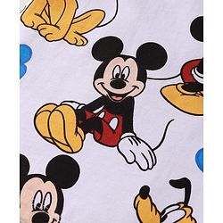 Babyhug Disney Single Jersey Knit Half Sleeves T-Shirts with Mickey & Pluto Graphics Pack of 3 - Green White & Red