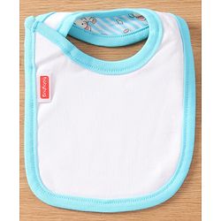 Babyhug Interlock Cotton Bibs Monkey Print Pack of 3 - Blue