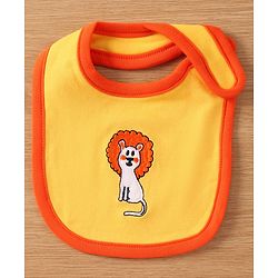 Babyhug Interlock Cotton Bibs Monkey Print Pack of 3 - Blue