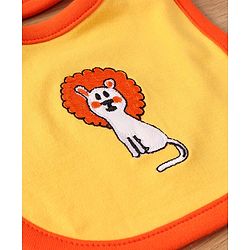 Babyhug Interlock Cotton Bibs Monkey Print Pack of 3 - Blue