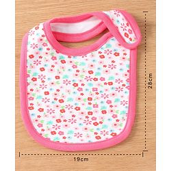 Babyhug Interlock Cotton Bibs Monkey Print Pack of 3 - Blue