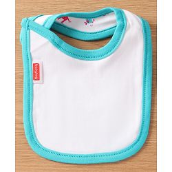 Babyhug Interlock Cotton Bibs Monkey Print Pack of 3 - Blue