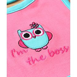 Babyhug Interlock Cotton Bibs Monkey Print Pack of 3 - Blue