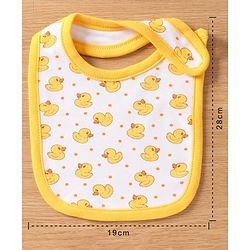 Babyhug Interlock Cotton Bibs Monkey Print Pack of 3 - Blue