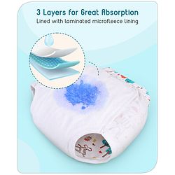 Babyhug 100% Cotton Padded Underwear Training Diapers Animals Print Pack of 3 Size 1 - Multicolor
