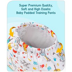 Babyhug 100% Cotton Padded Underwear Training Diapers Animals Print Pack of 3 Size 1 - Multicolor