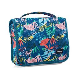 Babyhug Premium Makeup Pouches for Cosmetic Bags Wash Pouch Toiletry Kit - Green & Blue
