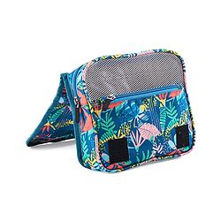 Babyhug Premium Makeup Pouches for Cosmetic Bags Wash Pouch Toiletry Kit - Green & Blue