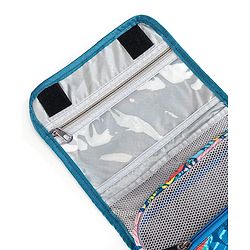 Babyhug Premium Makeup Pouches for Cosmetic Bags Wash Pouch Toiletry Kit - Green & Blue