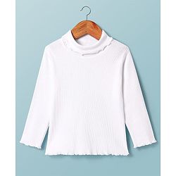 Babyhug Woven Shimmered Party Dress With Full Sleeves Solid Ribbed Inner Tee - Pink & White