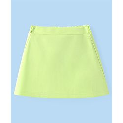 Babyhug Knit Full Sleeves Solid Color Top & Skirt Set with light Jacket- Light Green