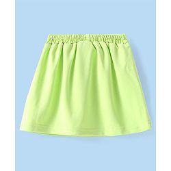 Babyhug Knit Full Sleeves Solid Color Top & Skirt Set with light Jacket- Light Green