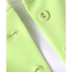 Babyhug Knit Full Sleeves Solid Color Top & Skirt Set with light Jacket- Light Green