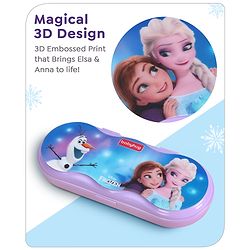 Babyhug Disney Frozen 3D Pencil Box|School Supplies Stationery Organiser|Birthday Return Gift for Kids- Lavender
