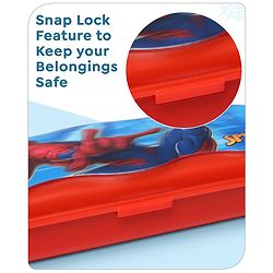 Babyhug Marvel Spiderman 3D Pencil Box|School Supplies Stationery Organiser|Birthday Return Gift for Kids- Red