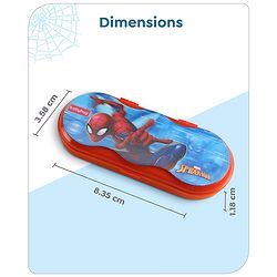 Babyhug Marvel Spiderman 3D Pencil Box|School Supplies Stationery Organiser|Birthday Return Gift for Kids- Red