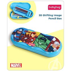 Babyhug Marvel Spiderman 3D Pencil Box|School Supplies Stationery Organiser|Birthday Return Gift for Kids- Red