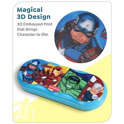 Babyhug Marvel Spiderman 3D Pencil Box|School Supplies Stationery Organiser|Birthday Return Gift for Kids- Red