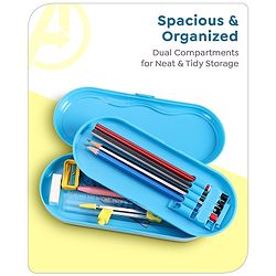 Babyhug Marvel Spiderman 3D Pencil Box|School Supplies Stationery Organiser|Birthday Return Gift for Kids- Red