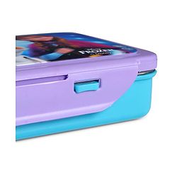 Babyhug Disney Frozen 3D Stainless Steel Lunch box with inner container,700ml & 100ml, Airtight Lunch for School Kids|BPA Free|100% Food Grade|Dishwasher Safe|Reusable|Recyclable- Lavender