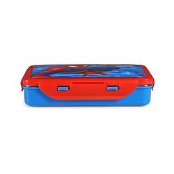 Babyhug Marvel Spiderman  3D Stainless Steel Lunch box with inner container,700ml & 100ml, Airtight Lunch for School Kids|BPA Free|100% Food Grade|Dishwasher Safe|Reusable|Recyclable- Red