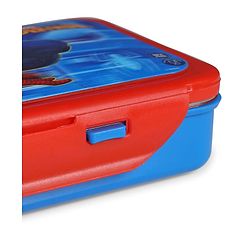 Babyhug Marvel Spiderman  3D Stainless Steel Lunch box with inner container,700ml & 100ml, Airtight Lunch for School Kids|BPA Free|100% Food Grade|Dishwasher Safe|Reusable|Recyclable- Red