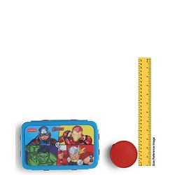 Babyhug Marvel Spiderman  3D Stainless Steel Lunch box with inner container,700ml & 100ml, Airtight Lunch for School Kids|BPA Free|100% Food Grade|Dishwasher Safe|Reusable|Recyclable- Red