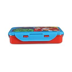 Babyhug Marvel Spiderman  3D Stainless Steel Lunch box with inner container,700ml & 100ml, Airtight Lunch for School Kids|BPA Free|100% Food Grade|Dishwasher Safe|Reusable|Recyclable- Red