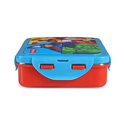 Babyhug Marvel Spiderman  3D Stainless Steel Lunch box with inner container,700ml & 100ml, Airtight Lunch for School Kids|BPA Free|100% Food Grade|Dishwasher Safe|Reusable|Recyclable- Red
