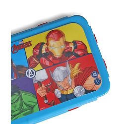 Babyhug Marvel Spiderman  3D Stainless Steel Lunch box with inner container,700ml & 100ml, Airtight Lunch for School Kids|BPA Free|100% Food Grade|Dishwasher Safe|Reusable|Recyclable- Red