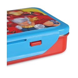 Babyhug Marvel Spiderman  3D Stainless Steel Lunch box with inner container,700ml & 100ml, Airtight Lunch for School Kids|BPA Free|100% Food Grade|Dishwasher Safe|Reusable|Recyclable- Red