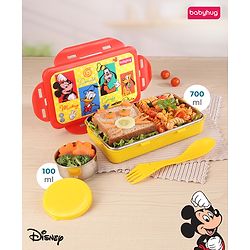 Babyhug Disney Frozen 3D Stainless Steel Lunch box with inner container,700ml & 100ml, Airtight Lunch for School Kids|BPA Free|100% Food Grade|Dishwasher Safe|Reusable|Recyclable- Lavender
