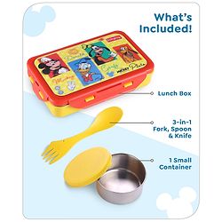 Babyhug Disney Frozen 3D Stainless Steel Lunch box with inner container,700ml & 100ml, Airtight Lunch for School Kids|BPA Free|100% Food Grade|Dishwasher Safe|Reusable|Recyclable- Lavender