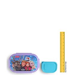 Babyhug Disney Frozen 3D Stainless Steel Lunch box with inner container,700ml & 100ml, Airtight Lunch for School Kids|BPA Free|100% Food Grade|Dishwasher Safe|Reusable|Recyclable- Lavender