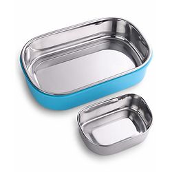 Babyhug Disney Frozen 3D Stainless Steel Lunch box with inner container,700ml & 100ml, Airtight Lunch for School Kids|BPA Free|100% Food Grade|Dishwasher Safe|Reusable|Recyclable- Lavender