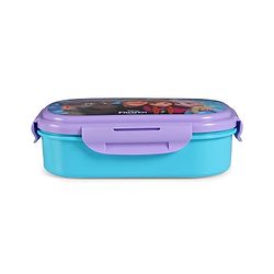 Babyhug Disney Frozen 3D Stainless Steel Lunch box with inner container,700ml & 100ml, Airtight Lunch for School Kids|BPA Free|100% Food Grade|Dishwasher Safe|Reusable|Recyclable- Lavender