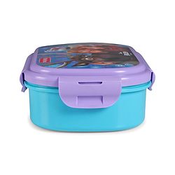 Babyhug Disney Frozen 3D Stainless Steel Lunch box with inner container,700ml & 100ml, Airtight Lunch for School Kids|BPA Free|100% Food Grade|Dishwasher Safe|Reusable|Recyclable- Lavender
