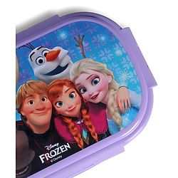 Babyhug Disney Frozen 3D Stainless Steel Lunch box with inner container,700ml & 100ml, Airtight Lunch for School Kids|BPA Free|100% Food Grade|Dishwasher Safe|Reusable|Recyclable- Lavender