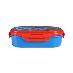 Babyhug Marvel Spiderman  3D Stainless Steel Lunch box with inner container,700ml & 100ml, Airtight Lunch for School Kids|BPA Free|100% Food Grade|Dishwasher Safe|Reusable|Recyclable- Red