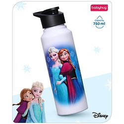Babyhug Disney Frozen Stainless Steel Water Bottle|Leak Resistant|BPA Free|Rust Proof|750ml