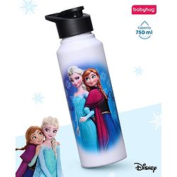 Babyhug Disney Frozen Stainless Steel Water Bottle|Leak Resistant|BPA Free|Rust Proof|750ml