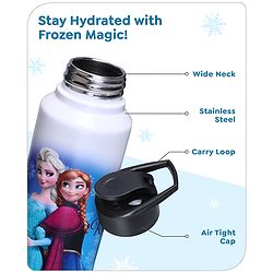 Babyhug Disney Frozen Stainless Steel Water Bottle|Leak Resistant|BPA Free|Rust Proof|750ml