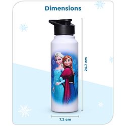 Babyhug Disney Frozen Stainless Steel Water Bottle|Leak Resistant|BPA Free|Rust Proof|750ml