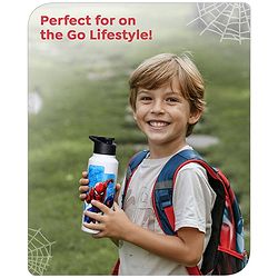 Babyhug Marvel Spiderman Stainless Steel Water Bottle|Leak Resistant|BPA Free|Rust Proof|750ml