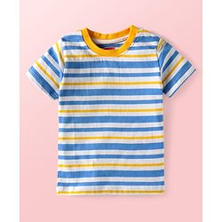 Babyhug Single Jersey Knit Half Sleeves T-Shirts & Shorts With Sando Vests & Shark Print Pack of 6 - Multi Colour